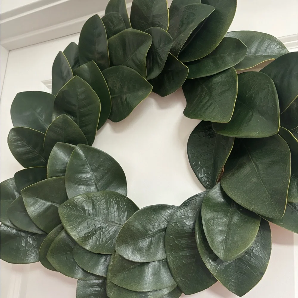 Hearth Magnolia  Lush Green Magnolia Faux Wreath NWOT Final Sale